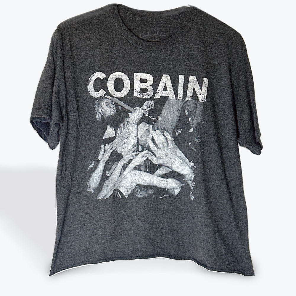 Women’s KURT COBAIN Gray Short Sleeve T-shirt Size Small